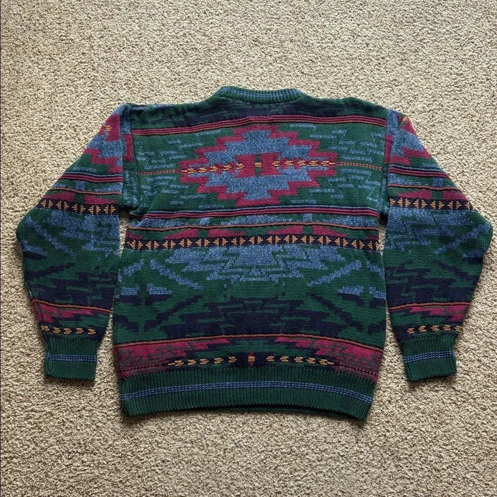 RARE VTG 90’s Chaps Ralph Lauren Polo Navajo Southwest Crew Sweater MIUSA M